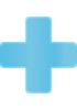 Blue medical cross icon on black background